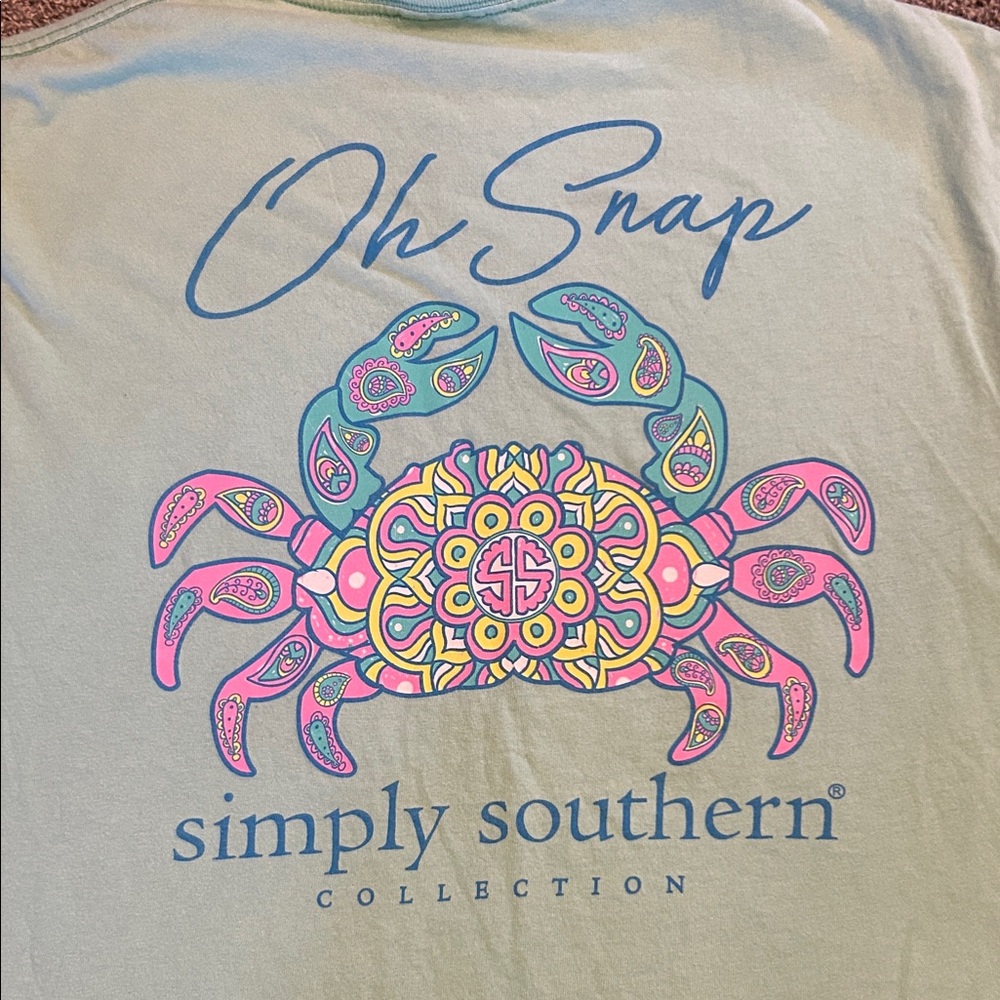 Simply Southern Men’s Pocket Tee - Mint - Picture 6 of 8